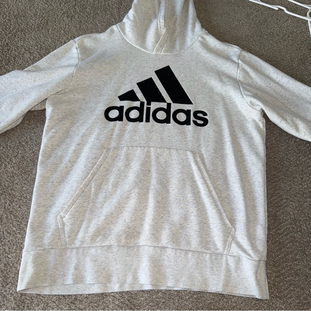 Adidas - Heathered Cream/Grey Hoodie - Large